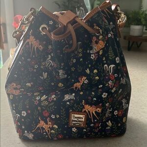 Dooney & Bourke Bambi Floral Shoulder Bag - Navy and Brown
